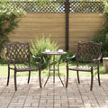 Gartenstuhl 2 pcs Bronze 56 x 55 x 92,5cm Aluminium
