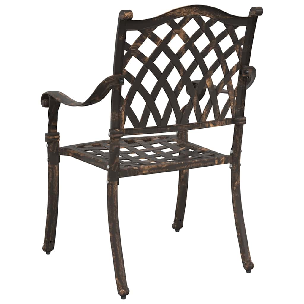 Gartenstuhl 2 pcs Bronze 56 x 55 x 92,5cm Aluminium