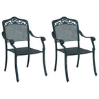 Gartenstuhl 2 pcs Grün 64 x 62 x 93cm Aluminium