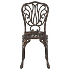 Garten Bistro Set 3 pcs Bronze Aluminium