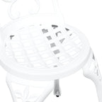 Garten Bistro Set 3 pcs Weiß Aluminium