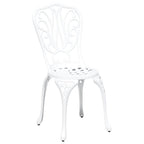 Garten Bistro Set 3 pcs Weiß Aluminium