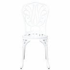 Garten Bistro Set 3 pcs Weiß Aluminium