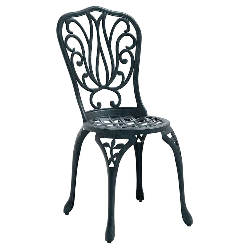 Garten Bistro Set 3 pcs Grün Aluminium