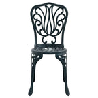 Garten Bistro Set 3 pcs Grün Aluminium
