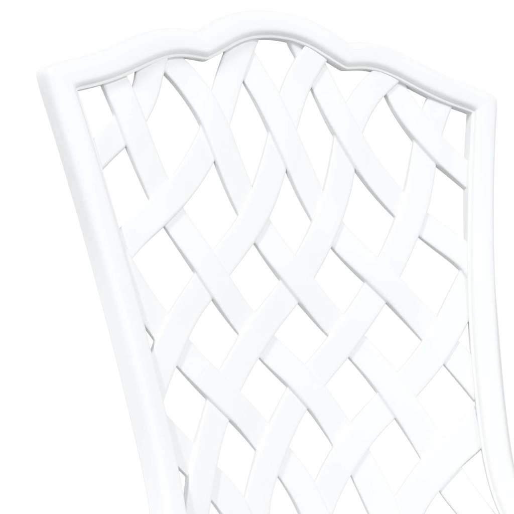 Garten Bistro Set 3 pcs Weiß Aluminium