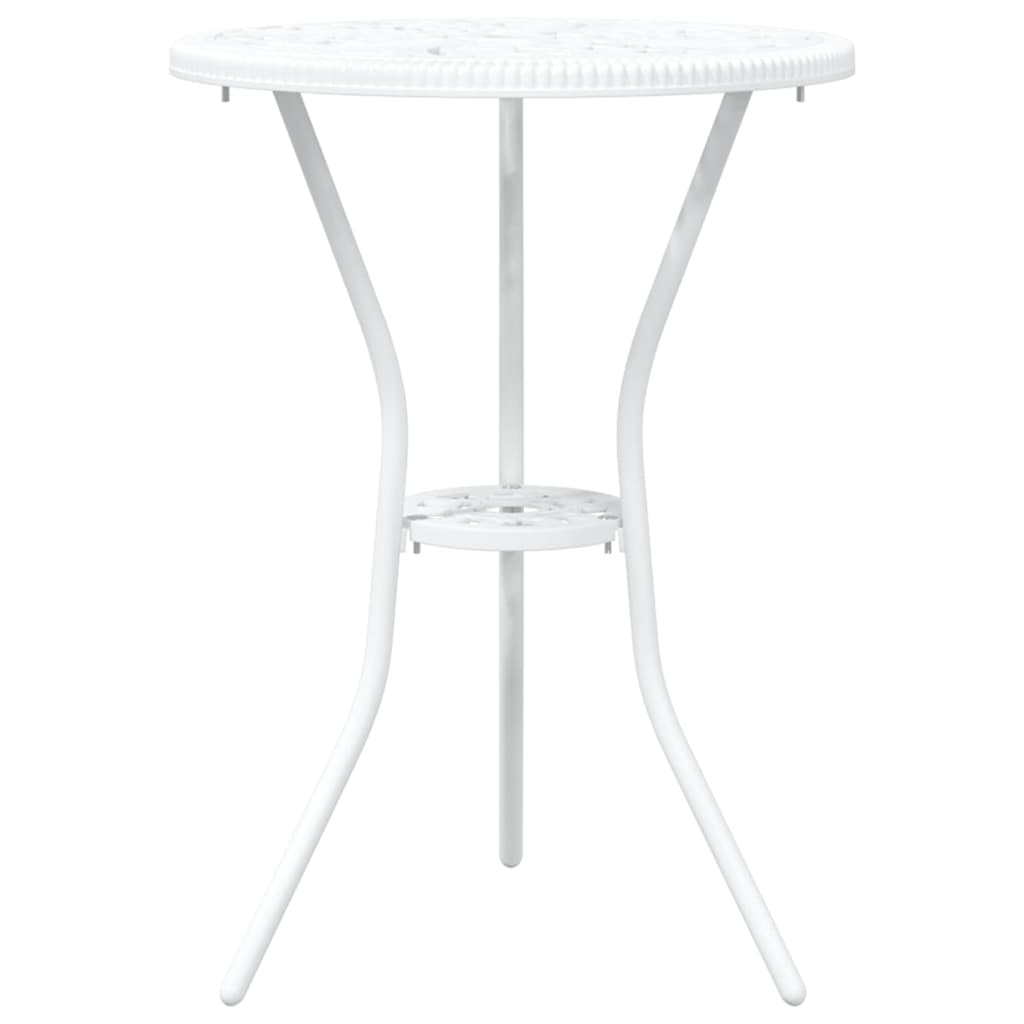 Garten Bistro Set 3 pcs Weiß Aluminium