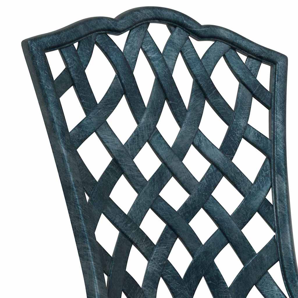 Garten Bistro Set 3 pcs Grün Aluminium