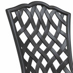 Gartenstuhl 2 pcs Schwarz 39 x 40 x 87cm Aluminium
