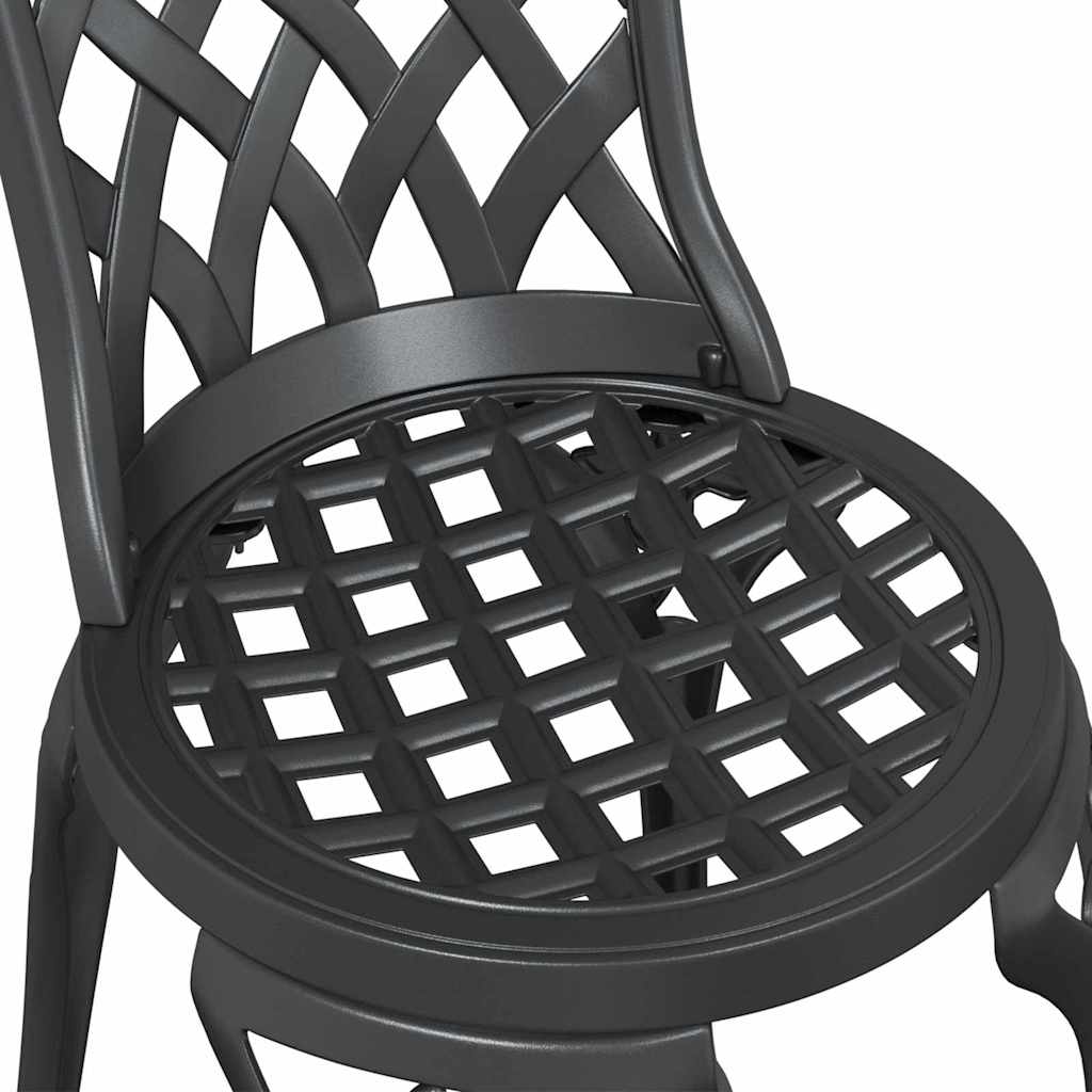Gartenstuhl 2 pcs Schwarz 39 x 40 x 87cm Aluminium