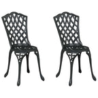 Gartenstuhl 2 pcs Schwarz 39 x 40 x 87cm Aluminium