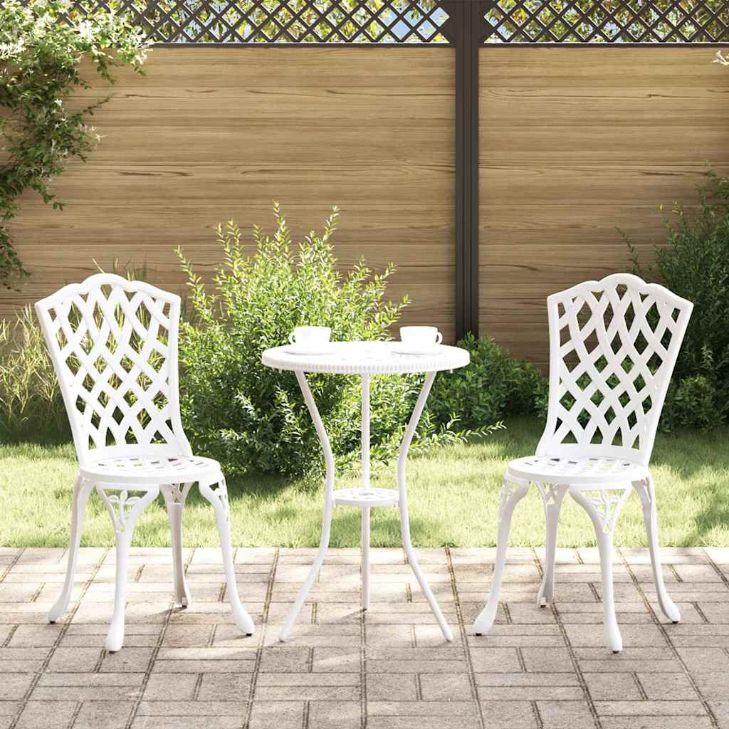 Gartenstuhl 2 pcs Weiß 39 x 40 x 87cm Aluminium