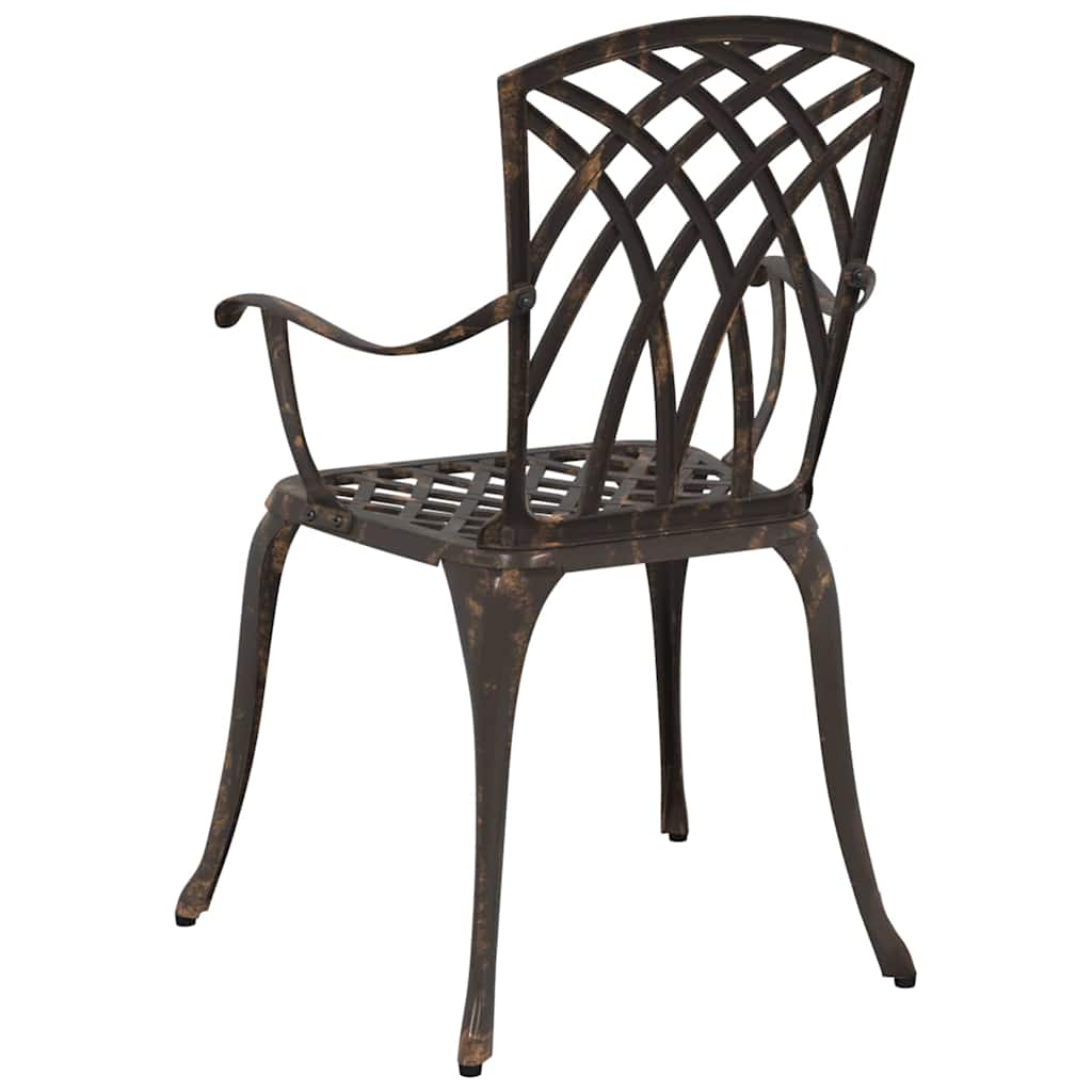Gartenstuhl 2 pcs Bronze 53 x 51 x 88,5 cm Aluminium