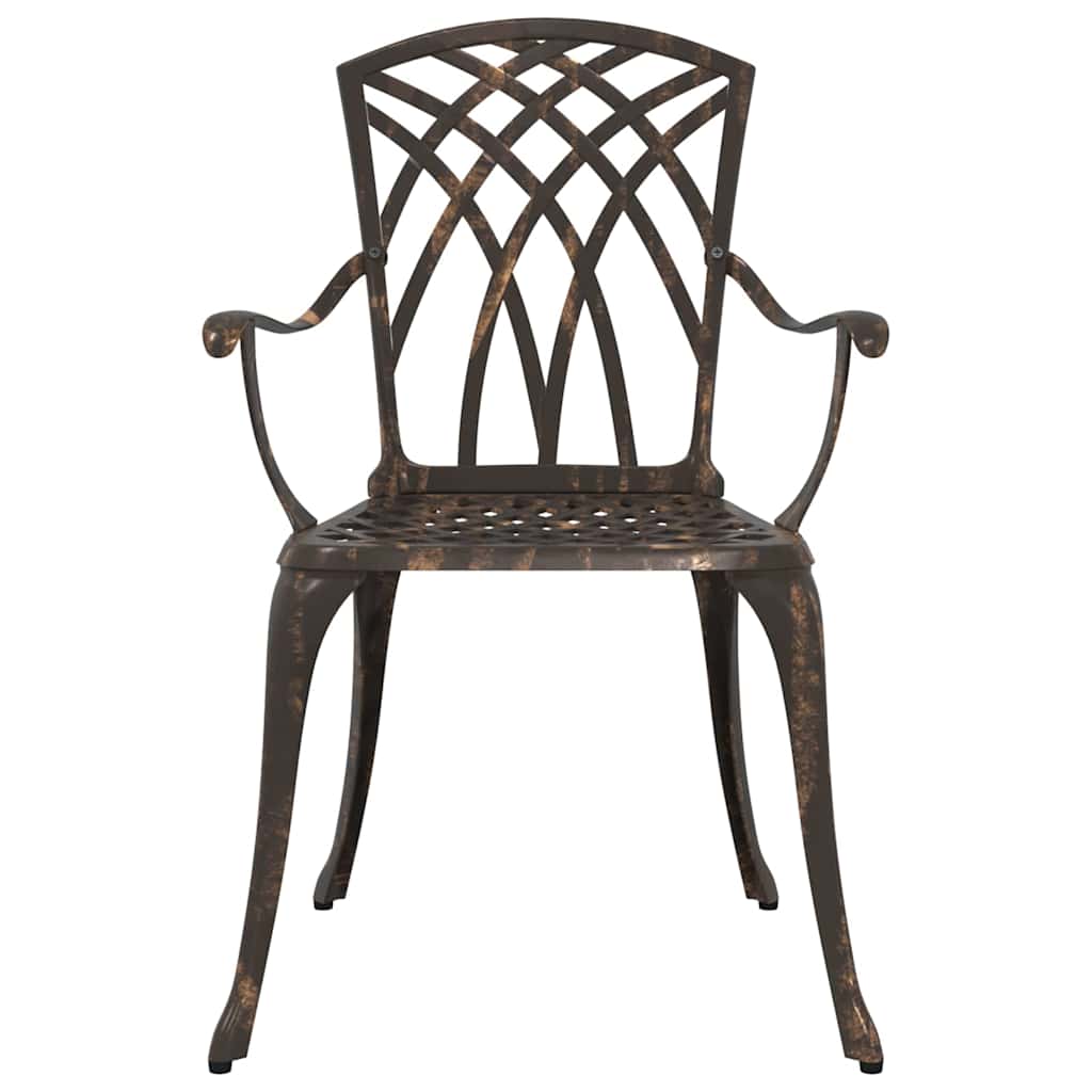 Gartenstuhl 2 pcs Bronze 53 x 51 x 88,5 cm Aluminium