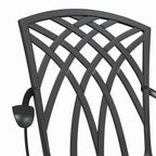 Gartenstuhl 2 pcs Schwarz 53 x 51 x 88,5 cm Aluminium