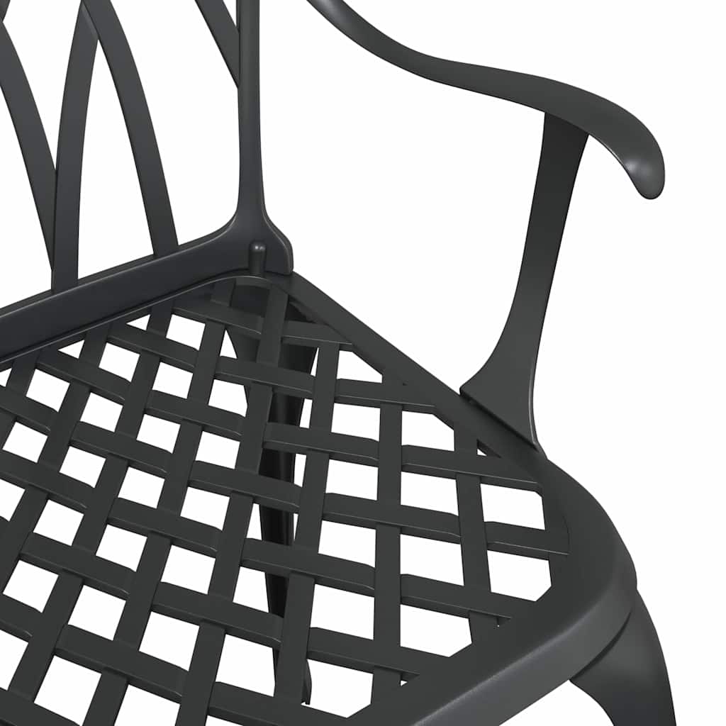 Gartenstuhl 2 pcs Schwarz 53 x 51 x 88,5 cm Aluminium