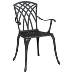 Gartenstuhl 2 pcs Schwarz 53 x 51 x 88,5 cm Aluminium