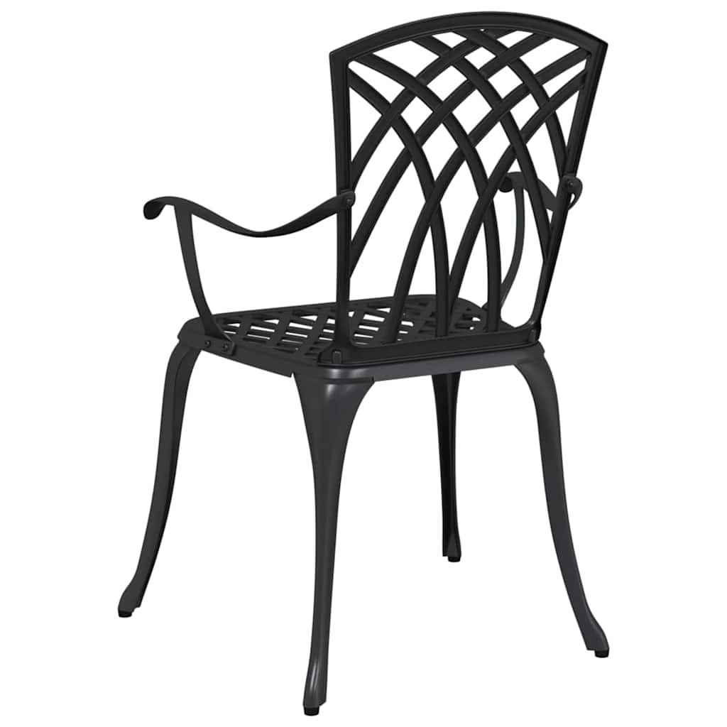 Gartenstuhl 2 pcs Schwarz 53 x 51 x 88,5 cm Aluminium