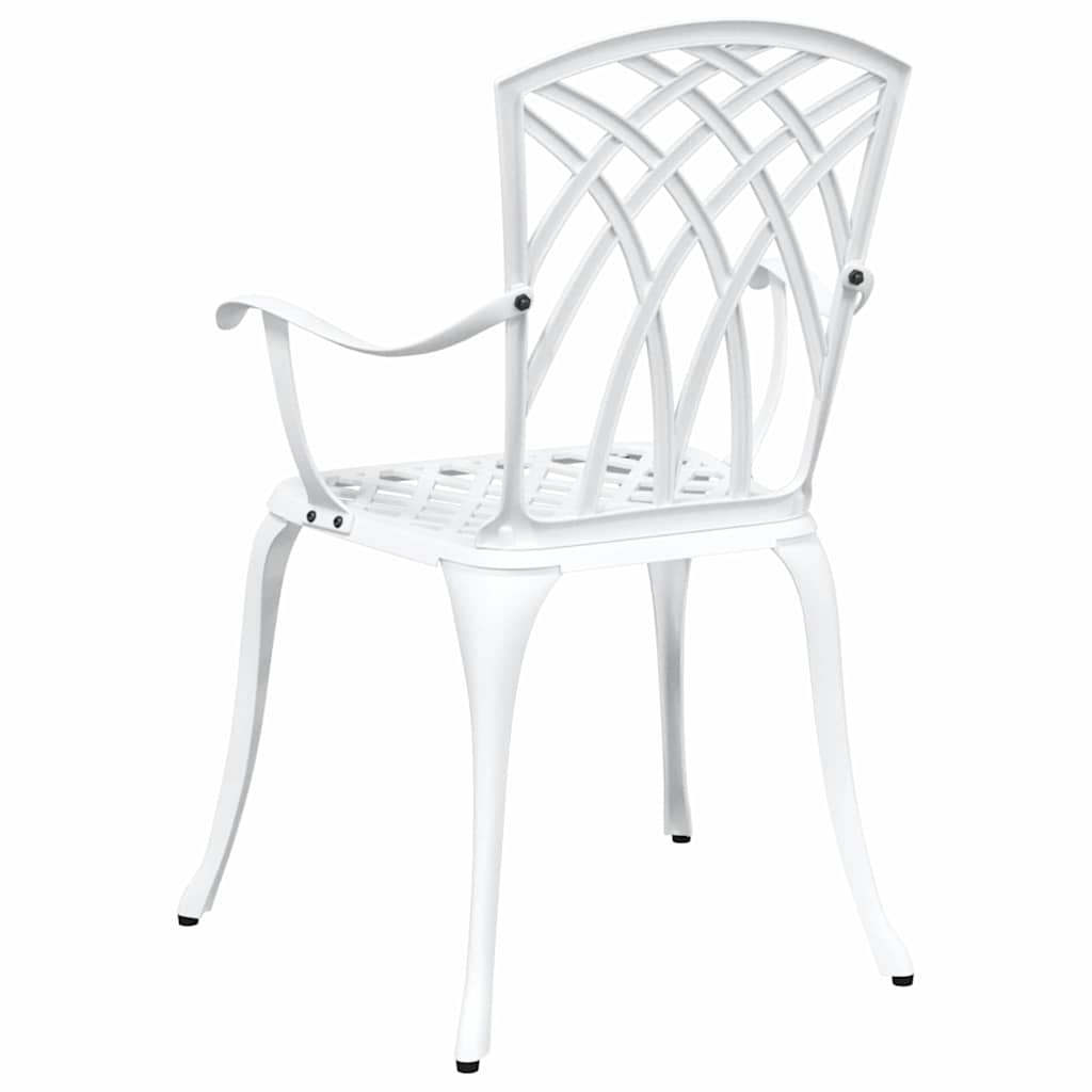 Gartenstuhl 2 pcs Weiß 53 x 51 x 88,5 cm Aluminium