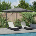 Sonnenschirm mit LED-Lichtleisten Anthrazit 286 x 284 x 270 cm