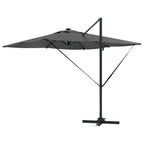 Sonnenschirm mit LED-Lichtleisten Anthrazit 286 x 284 x 270 cm