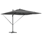 Sonnenschirm mit LED-Lichtleisten Anthrazit 286 x 284 x 270 cm