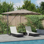 Sonnenschirm Taupe 286 x 284 x 270 cm Aluminium und Polyester