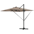 Sonnenschirm Taupe 286 x 284 x 270 cm Aluminium und Polyester