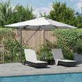 Sonnenschirm Sand 352 x 251 x 265 cm Polyester und Aluminium