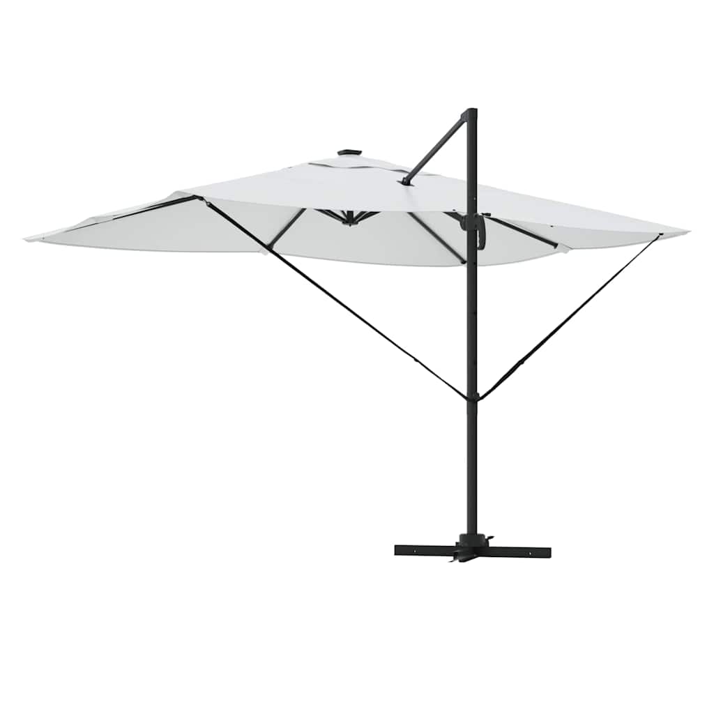 Sonnenschirm Sand 352 x 251 x 265 cm Polyester und Aluminium