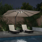 Sonnenschirm Taupe 352 x 251 x 265 cm Polyester und Aluminium