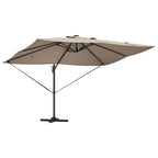 Sonnenschirm Taupe 352 x 251 x 265 cm Polyester und Aluminium