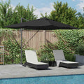 Sonnenschirm Schwarz 352 x 251 x 265 cm Polyester und Aluminium