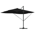 Sonnenschirm Schwarz 352 x 251 x 265 cm Polyester und Aluminium