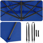 Roma Parasol Blau 286 x 284 x 265 cm Aluminium und Polyester