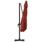 Roma Parasol Rot 286 x 284 x 265 cm Aluminium und Polyester