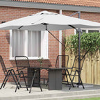 Sonnenschirm Sand 351 x 250 x 260 cm Polyester und Aluminium
