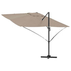 Sonnenschirm Taupe 351 x 250 x 260 cm Polyester und Aluminium
