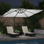 Roma Parasol Beige 286 x 284 x 270 cm Aluminium und Polyester