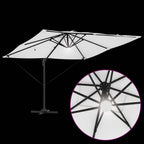 Roma Parasol Beige 286 x 284 x 270 cm Aluminium und Polyester
