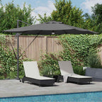 Roma Parasol mit LED-Lichtleisten Anthrazit 286 x 284 x 270 cm
