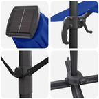 Roma Parasol Blau 286 x 284 x 270 cm Aluminium und Polyester