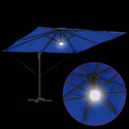 Roma Parasol Blau 286 x 284 x 270 cm Aluminium und Polyester