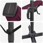 Roma Parasol Rot 286 x 284 x 270 cm Aluminium und Polyester