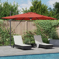 Roma Parasol Rot 286 x 284 x 270 cm Aluminium und Polyester