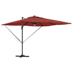 Roma Parasol Rot 286 x 284 x 270 cm Aluminium und Polyester