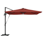 Roma Parasol Rot 286 x 284 x 270 cm Aluminium und Polyester