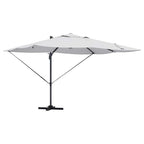 Sonnenschirm Sand 351 x 250 x 253 cm Polyester und Aluminium