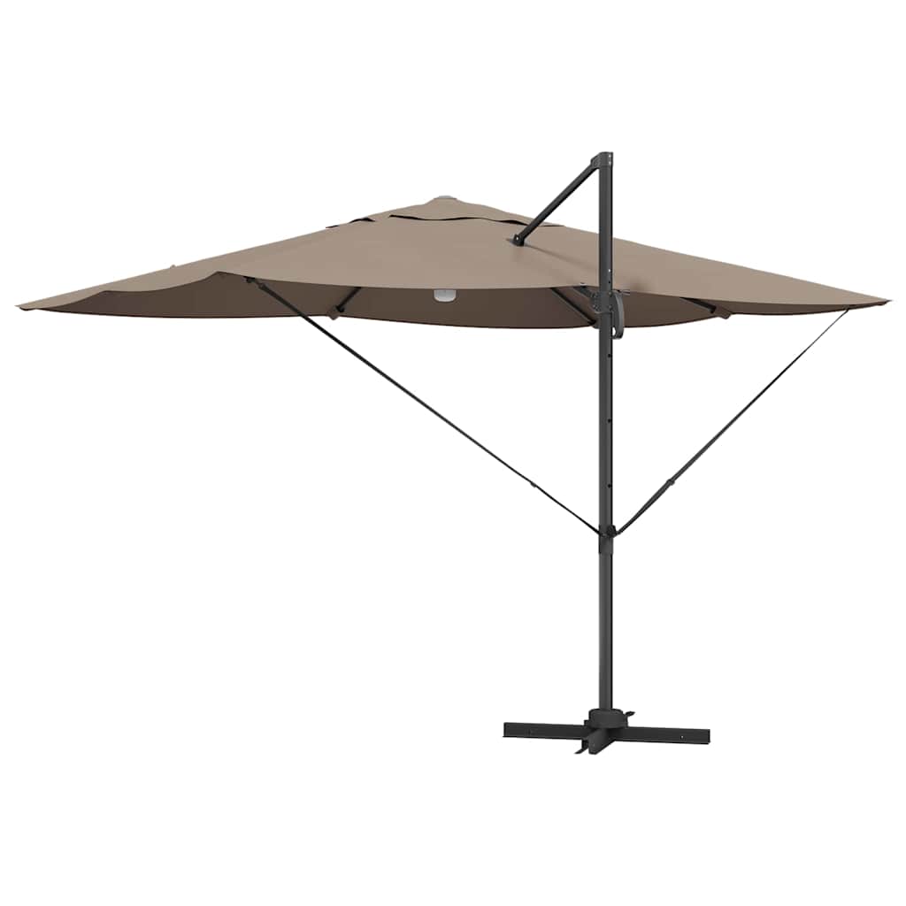 Sonnenschirm Taupe 351 x 250 x 253 cm Polyester und Aluminium
