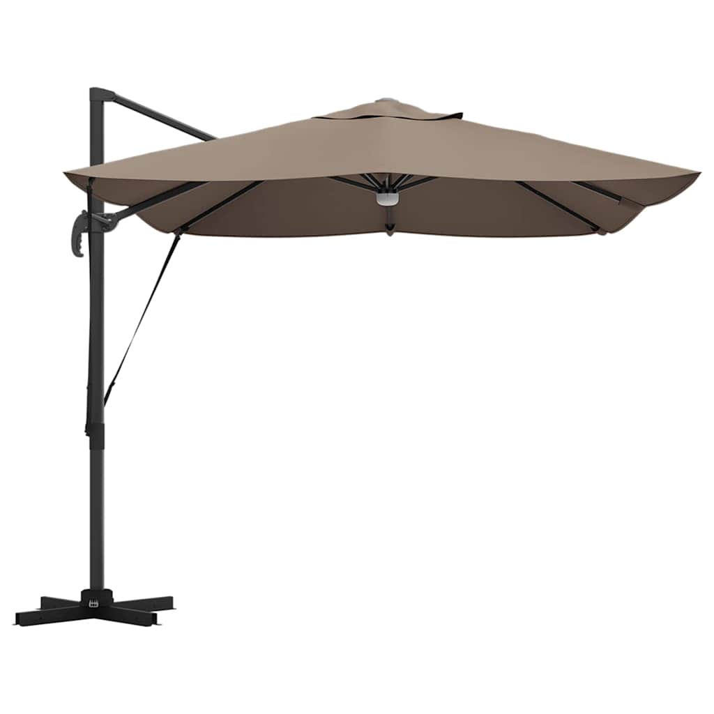 Sonnenschirm Taupe 351 x 250 x 253 cm Polyester und Aluminium